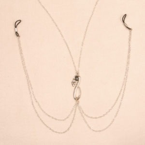 bijou-seins-tetons-serpent-argent-pierre-hematite