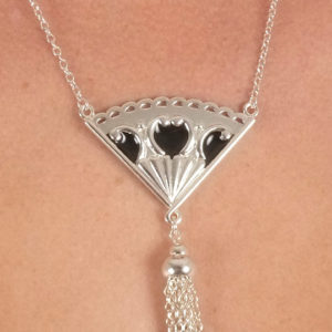 Pendentif Eventail Argent