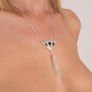 Pendentif Eventail Argent