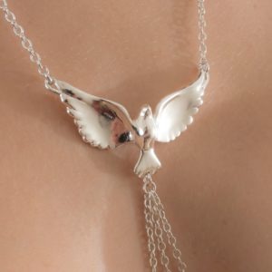 Brust-collier-Nippelschmuck-ketten-silver