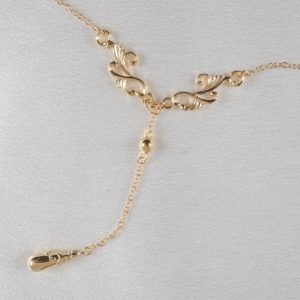 Emotion drop backside waist chain gold