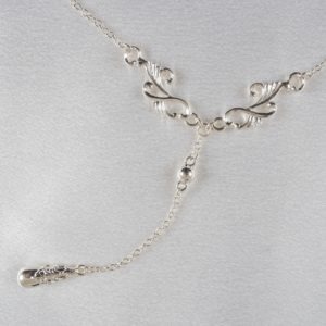 Emotion drop backside waist chain silver