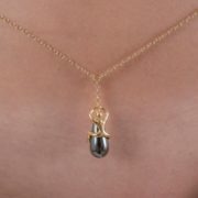 Secret passion hematite pearl waist chain gold