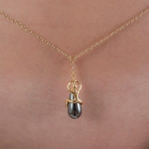 Joya Cintura perla Hematita "Pasion Secreta" Oro