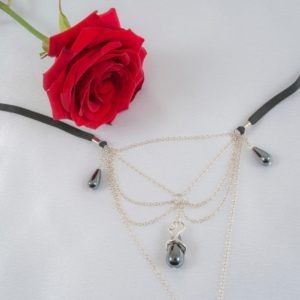 Juwelen-String-Silberkette-Perlen