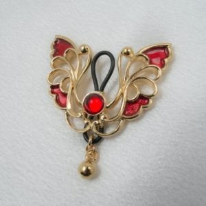 joya-pecho-pezon-mariposa-oro-rojo