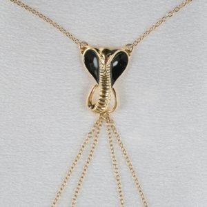 bijou-collier-seins-cobra-or-noir