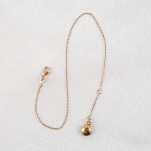 bijou-cheville-chaine-coquillage-pendentif-or