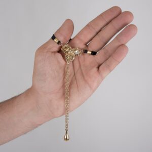 bracelet-sexe-homme-inspiration-feuillage-or-cristal