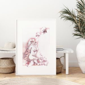 dessin-femme-nue-petales-roses