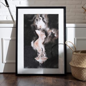 print-dessin-corps-femme-bougie