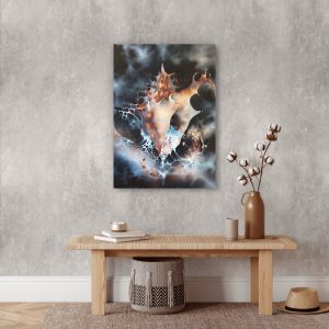 Druck-Kunstwerk-Gemälde-Muschel-hängend