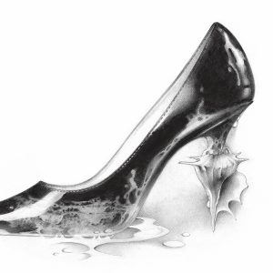 print-dessin-escarpin-ocean-talon-coquillage